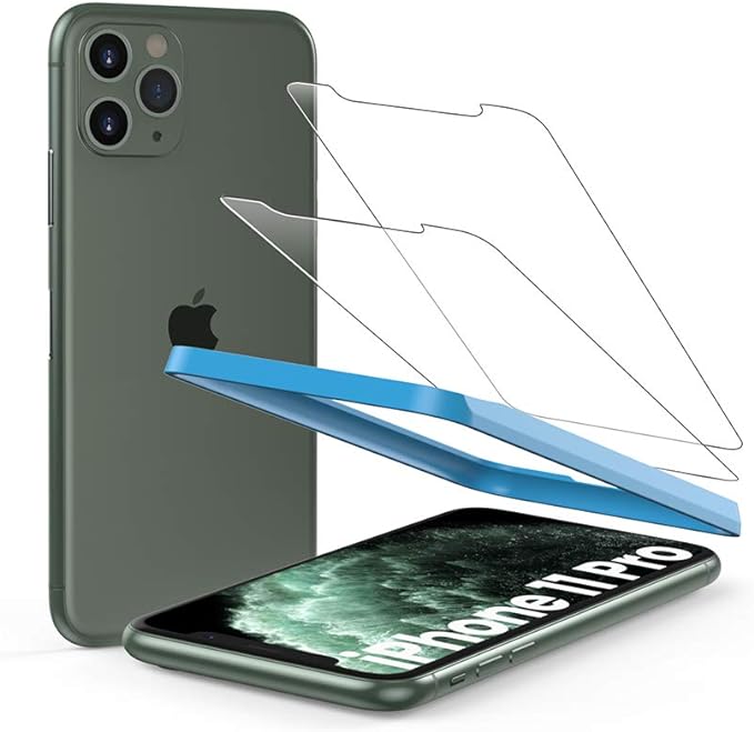 UGREEN 2 Pack iPhone 11 Pro/X/XS Screen Protector 5.8 Inch with Alignment Frame Easy Installation, Bubble Free, HD Clear, Scratch Resistant, Anti-Fingerprint, Tempered Glass Film for iPhone 11 Pro (Copy)