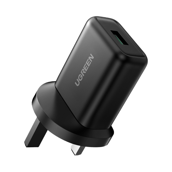 45 UGREEN USB Charger 18W Samsung Fast Charger Wall Plug QC 3.0 Travel Adapter Quick Charge Mobile Charger Power Adapter Compatible for Samsung Galaxy A03, A13, A22, A32, M12, Nokia, Xiaomi, Airpods,etc