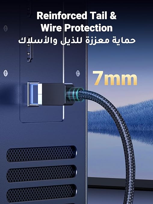 UGREEN Ethernet Cable 1M Cat 8 Gigabit Network Cable High-Speed 40Gbps 2000MHz RJ45 Internet Cable Braided Double Shielded Ethernet Cable Compatible with Gaming Switch PS4 PS5 PC Router TV Xbox